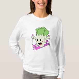 Lettuce as Skier with Ski T-Shirt