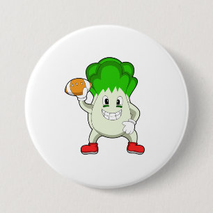 Lettuce at Football Sports 7.5 Cm Round Badge
