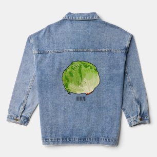 Lettuce cartoon illustration denim jacket