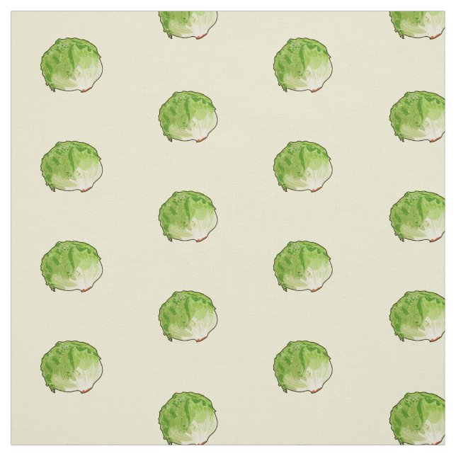 Lettuce cartoon illustration fabric (Swatch)