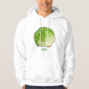 Lettuce cartoon illustration hoodie