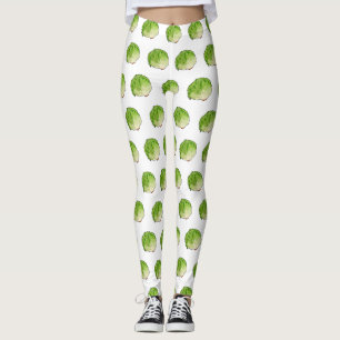 Lettuce cartoon illustration leggings