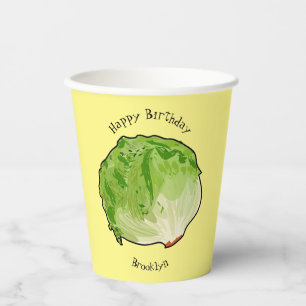 Lettuce cartoon illustration paper cups