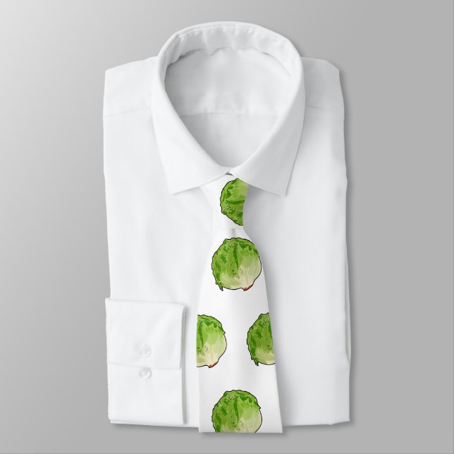 Lettuce cartoon illustration  tie (Tied)