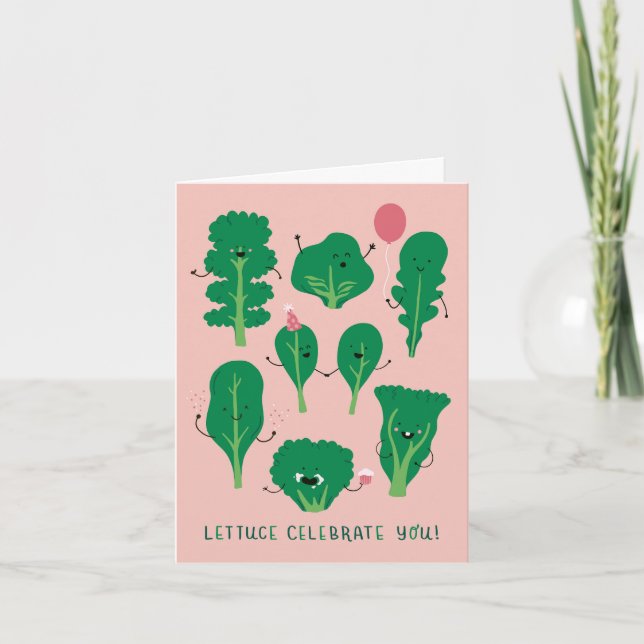 Lettuce Celebrate You Card (Front)
