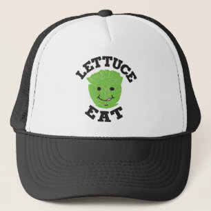 Lettuce Eat Funny Quotes Art Lettuce Art Design Trucker Hat
