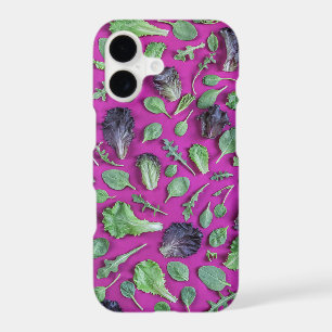 Lettuce Greens on Purple