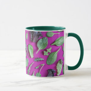 Lettuce Greens on Purple Mug