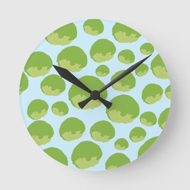 Lettuce Pattern Kitchen Round Clock (Front)