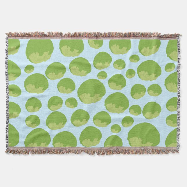 Lettuce Pattern Throw Blanket (Front)