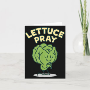 Lettuce Pray Funny Christian Pun Faith Humour Card