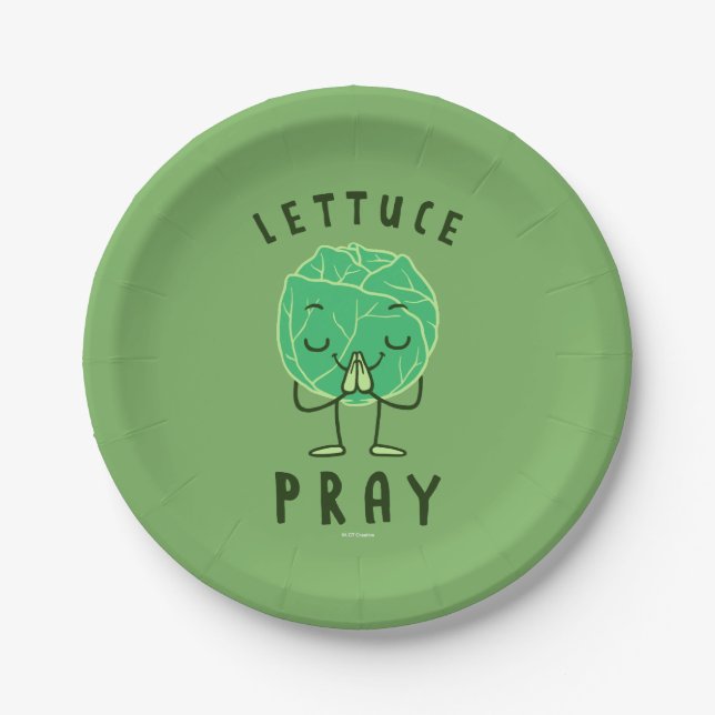 Lettuce Pray Paper Plate (Front)