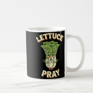 Lettuce Pray Vegetable Pun Cute Faith Humor Men Wo Coffee Mug