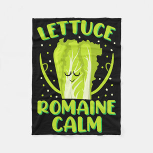 Lettuce Romaine Calm Mindfulness Vegan Yoga Lover Fleece Blanket