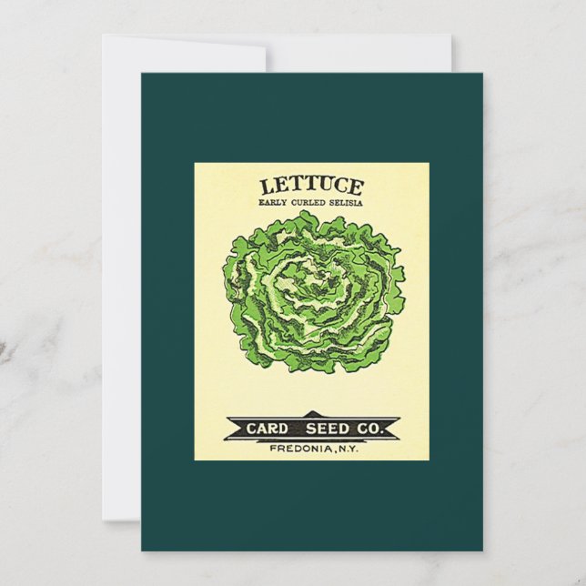 Lettuce Seeds Card Seed Company (Front)