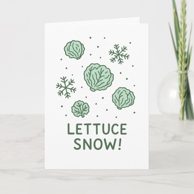 Lettuce Snow - Funny Christmas Card (Front)