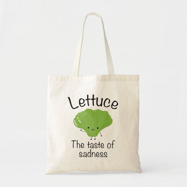 Lettuce The Taste Of Sadness Tote Bag (Front)