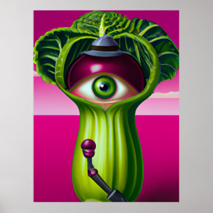 Lettuce With an Eye Poster