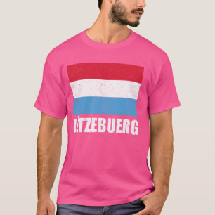 Lëtzebuerg Flag Grunge Vintage Souvenir Luxembourg T-Shirt