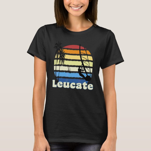 Leucate France Windsurfing Windsurf Beach T-Shirt (Front)