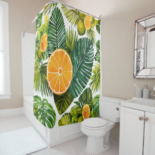 Leuchtende Orangengarten-Melodie Shower Curtain