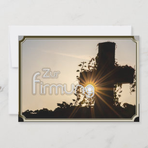 Leuchtendes Kreuz zur Firmung Invitation