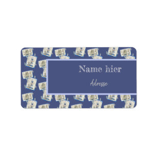 Leuchtturm und Schiff Adressaufkleber Label