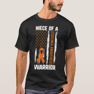 Leukaemia Aunt Uncle Niece Of A Warrior American T-Shirt