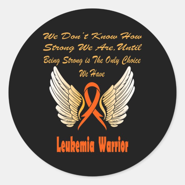 Leukaemia Awareness 2 Classic Round Sticker (Front)