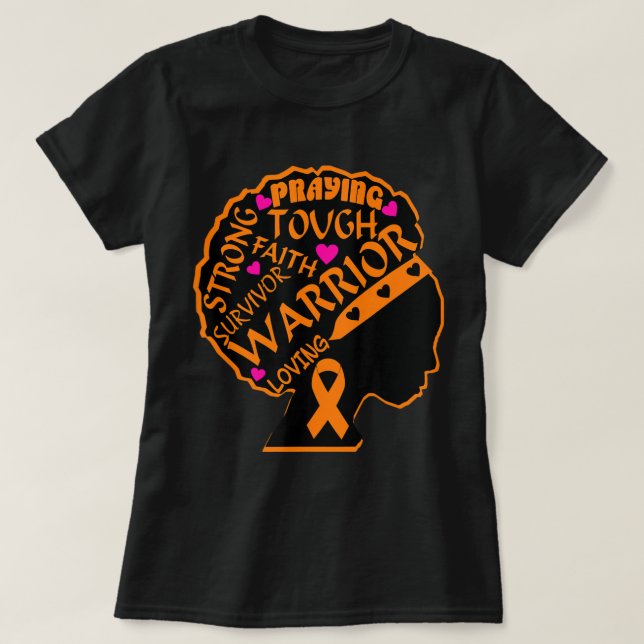 Leukaemia Awareness African American Women Black M T-Shirt (Design Front)