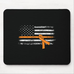 Leukaemia Awareness American Flag Mouse Mat