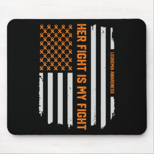 Leukaemia Awareness American Flag Tee Gift Mouse Mat