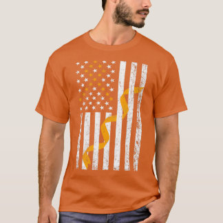Leukaemia Awareness American Ribbon T-Shirt