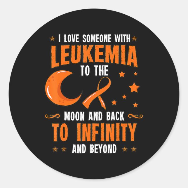 Leukaemia Awareness  Blood Cancer Bone Marrow Gift Classic Round Sticker (Front)