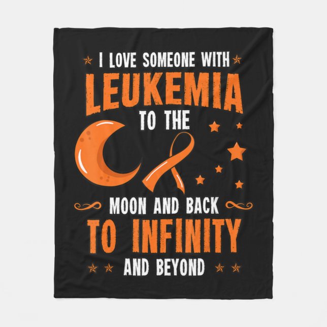 Leukaemia Awareness  Blood Cancer Bone Marrow Gift Fleece Blanket (Front)