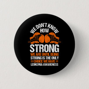 Leukaemia Awareness Blood Cancer Orange Ribbon 6 Cm Round Badge