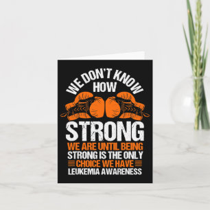 Leukaemia Awareness Blood Cancer Orange Ribbon Card