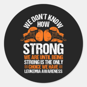 Leukaemia Awareness Blood Cancer Orange Ribbon  Classic Round Sticker