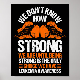 Leukaemia Awareness Blood Cancer Orange Ribbon  Poster