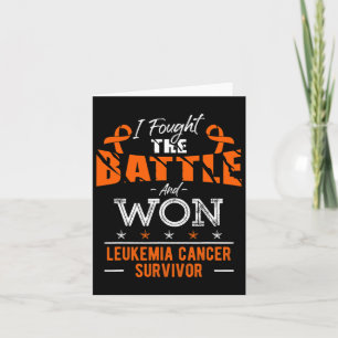 Leukaemia Awareness Cancer Survivor Fighter Card