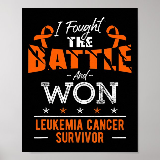 Leukaemia Awareness Cancer Survivor Fighter  Poster (Front)