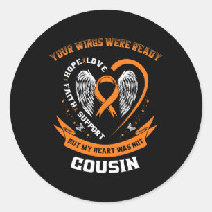 Leukaemia Awareness Cousin Childhood Cancer Items Classic Round Sticker