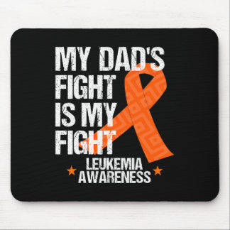Leukaemia Awareness  Dad Fight Orange Ribbon Gift  Mouse Mat