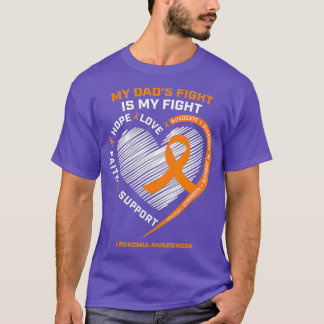 Leukaemia Awareness Dad Men Women Gifts Leukaemia  T-Shirt
