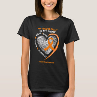 Leukaemia Awareness Dad Men Women Leukaemia Awaren T-Shirt