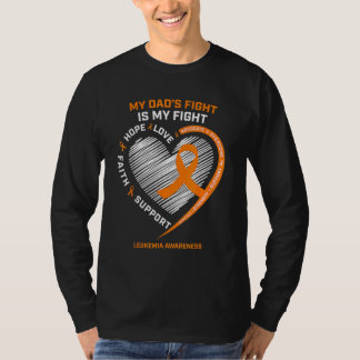 Leukaemia Awareness Dad Men Women Leukaemia Awaren T-Shirt