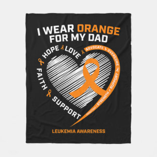 Leukaemia Awareness Dad Products Gifts Leukaemia A Fleece Blanket