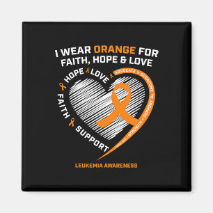 Leukaemia Awareness Faith Hope Love Leukaemia Awa Magnet