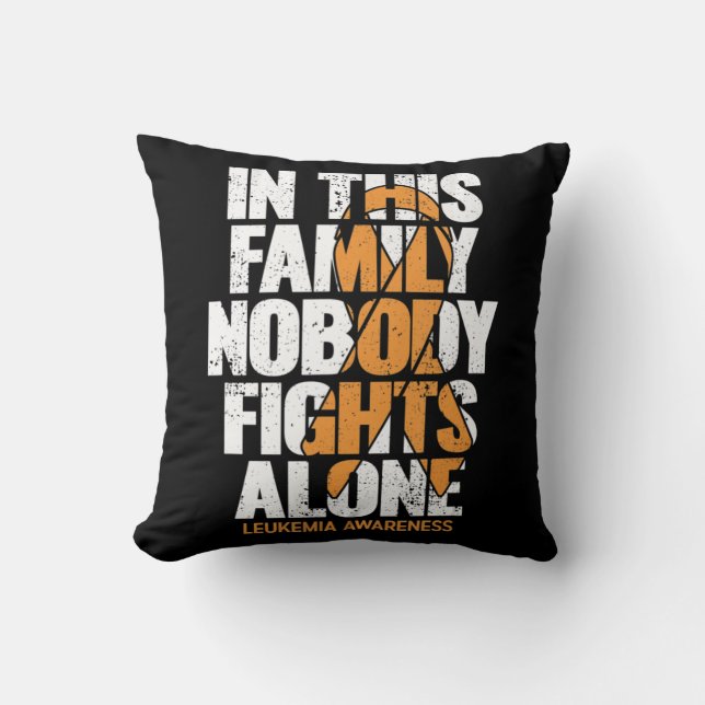 Leukaemia Awareness  Family Support Leukaemia Awar Cushion (Front)