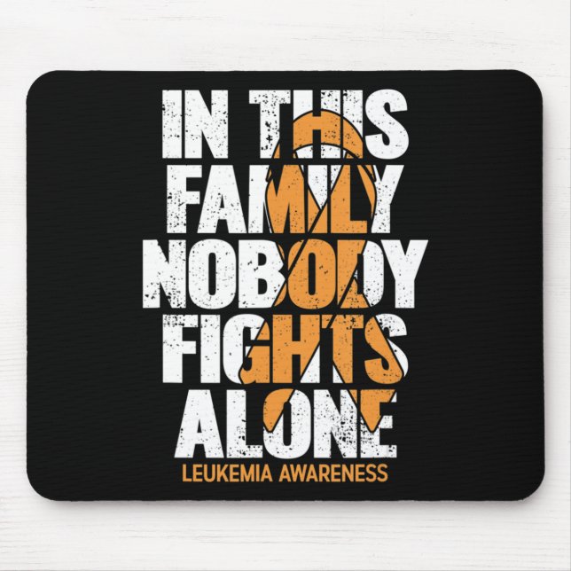 Leukaemia Awareness  Family Support Leukaemia Awar Mouse Mat (Front)